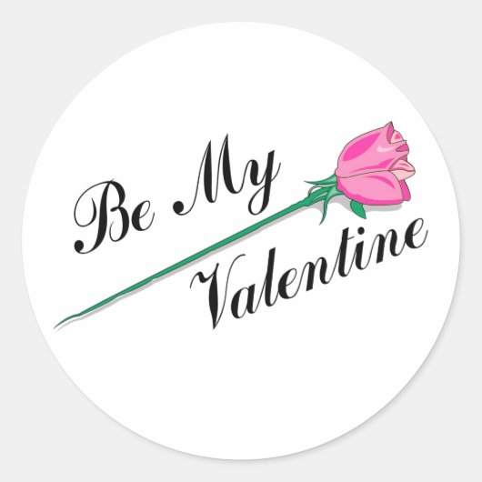 ben mijn valentijn ronde sticker (Voorkant)