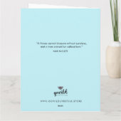 BEN MIJN VALENTIJN Sky Blue Floral Kaart (Achterkant)