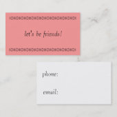 ben mijn vriend visitekaartje (Voorkant / Achterkant)