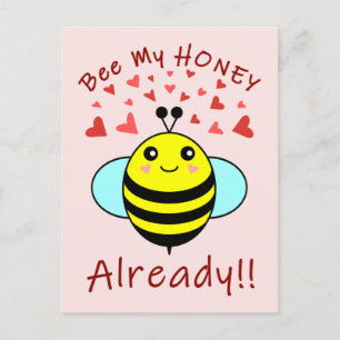 BEN M'N HONING AL! Cute Bee Briefkaart