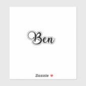 Ben Naam - Handgeschreven kalligrafie Sticker (Vel)