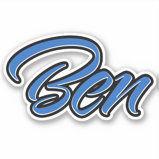 Ben Name blue Aufkleber Sticker Stickerset (Voorkant)
