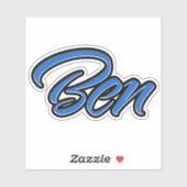 Ben Name blue Aufkleber Sticker Stickerset (Vel)