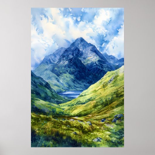 Ben Nevis Aquarel 2 Poster (Voorkant)