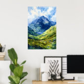 Ben Nevis Aquarel 2 Poster (Thuiskantoor)
