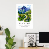 Ben Nevis Aquarel Poster Ben Nevis Reisprint (Thuiskantoor)