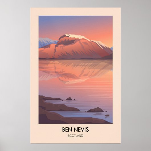 Ben Nevis Modern Travel Poster (Voorkant)