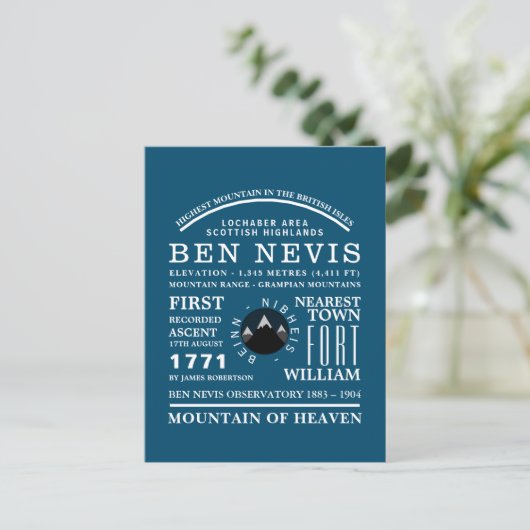 Ben Nevis, Mountain Expedition Information Briefkaart (Staand voorkant)
