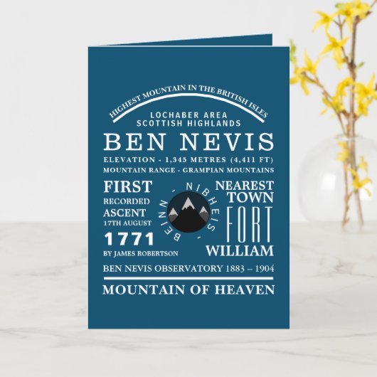 Ben Nevis, Mountain Expedition Information Kaart (Gele Bloem)