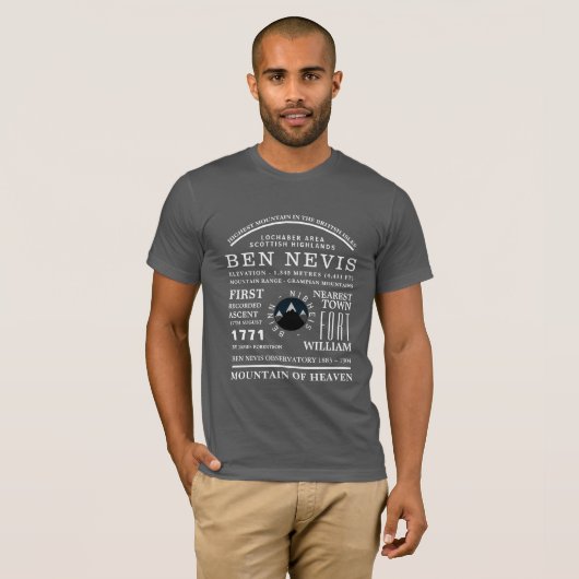 Ben Nevis, Mountain Expedition Information T-shirt (Voorkant volledig)