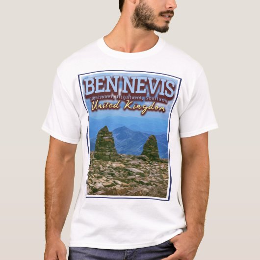 BEN NEVIS MOUNTAIN - FORT WILLIAM - SCOTLAND VK T-SHIRT (Voorkant)