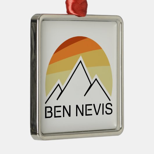 Ben Nevis Retro Metalen Ornament (Rechts)