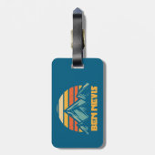 Ben Nevis Retro Turquoise Bagagelabel (Achterkant verticaal)