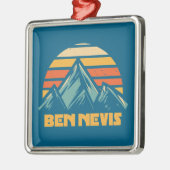 Ben Nevis Retro Turquoise Metalen Ornament (Links)