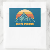 Ben Nevis Retro Turquoise Rechthoekige Sticker (Tas)