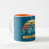 Ben Nevis Retro Turquoise Tweekleurige Koffiemok (Voorkant links)