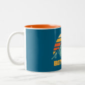 Ben Nevis Retro Turquoise Tweekleurige Koffiemok (Links)