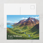 Ben Nevis Schotland Briefkaart (Voorkant / Achterkant)