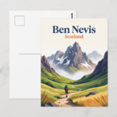 Ben Nevis Schotland Briefkaart (Voorkant / Achterkant)