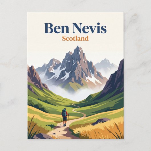 Ben Nevis Schotland Briefkaart (Voorkant)