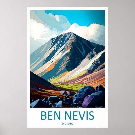 Ben Nevis Schotland Reisposter 2 Poster (Voorkant)