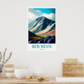 Ben Nevis Schotland Reisposter 2 Poster (Keuken)
