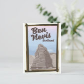 Ben Nevis Schotland reisposter Briefkaart (Staand voorkant)
