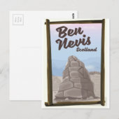 Ben Nevis Schotland reisposter Briefkaart (Voorkant / Achterkant)