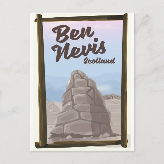 Ben Nevis Schotland reisposter Briefkaart (Voorkant)