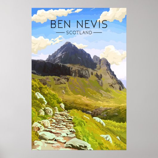 Ben Nevis Schotland Reisposter Dag Poster (Voorkant)
