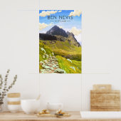 Ben Nevis Schotland Reisposter Dag Poster (Keuken)