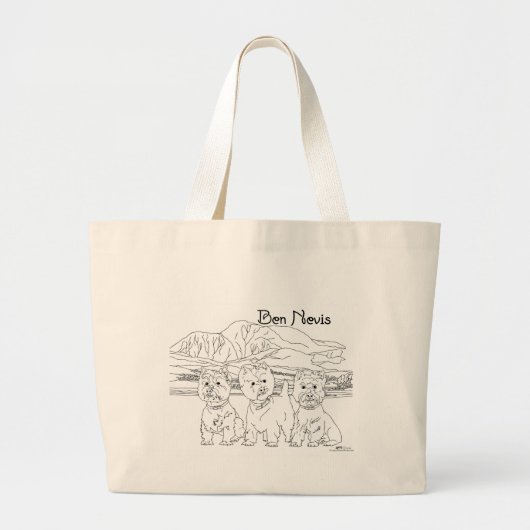 Ben Nevis Scotland met Westies Canvas tas (Voorkant)