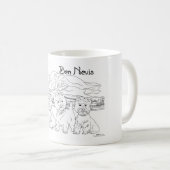 Ben Nevis Scotland met Westies Koffiemok (Voorkant rechts)