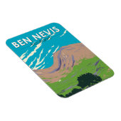 Ben Nevis Scotland Travel Art Vintage Magneet (Rechterzijde)