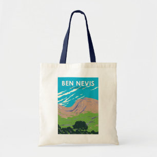 Ben Nevis Scotland Travel Art Vintage Tote Bag