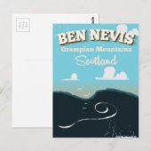 Ben Nevis vintage reisposter Briefkaart (Voorkant / Achterkant)