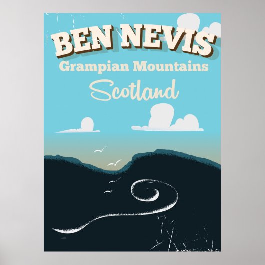 Ben Nevis vintage reisposter Poster (Voorkant)