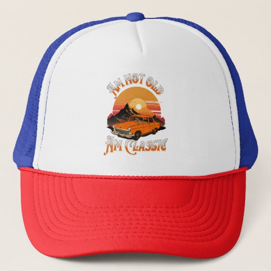 ben niet oud ben klassiek trucker pet (Voorkant)