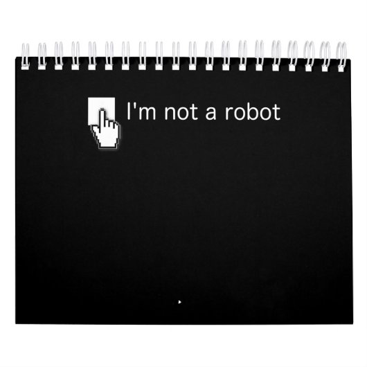 Ben niet Robot Funny Computer Programmer Geek Gift Kalender (Hoes)