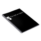 Ben niet Robot Grappig Computer Programmeur Geek G Notitieboek (Rechterzijde)