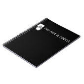 Ben niet Robot Grappig Computer Programmeur Geek G Notitieboek (Linkerzijde)