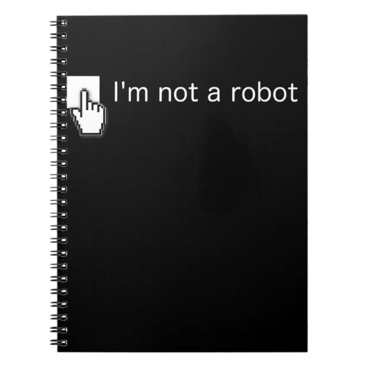 Ben niet Robot Grappig Computer Programmeur Geek G Notitieboek (Voorkant)