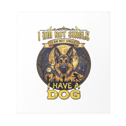 Ben Niet Single Heb Hond Halloween_1 Notitieblok (Voorkant)