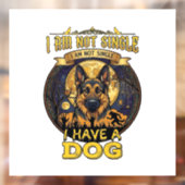 Ben Niet Single Heb Hond Halloween_1 Raamsticker (Vel 2)