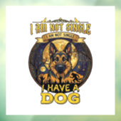 Ben Niet Single Heb Hond Halloween_1 Raamsticker (Vel 3)