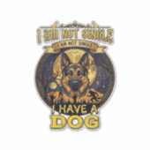 Ben Niet Single Heb Hond Halloween_1 Sticker (Voorkant)