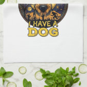 Ben Niet Single Heb Hond Halloween_1 Theedoek (Gevouwen)