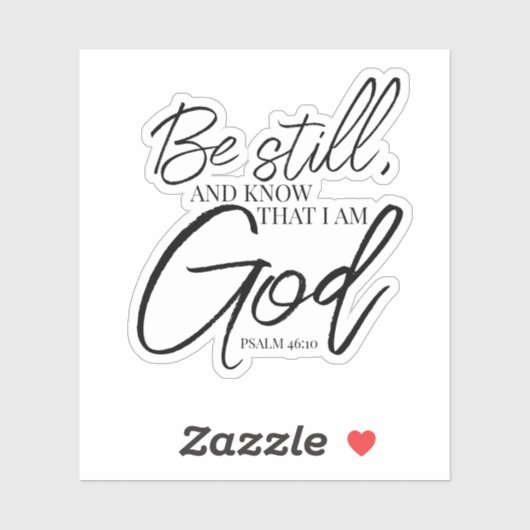 Ben nog Psalm 46:10 Moderne Manuscript Sticker (Vel)