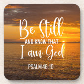 Ben nog steeds en weet dat ik God ben Bier Onderzetter (Voorkant)