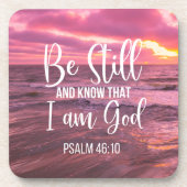 Ben nog steeds en weet dat ik God ben Bier Onderzetter (Voorkant)